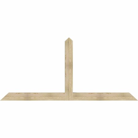 Ekena Millwork Portland Rough Sawn Timber Gable Bracket, Douglas Fir, 108"W x 49"H x 6"D x 6"F, 11/12 Pitch GBW108X49X0606POR00RDF